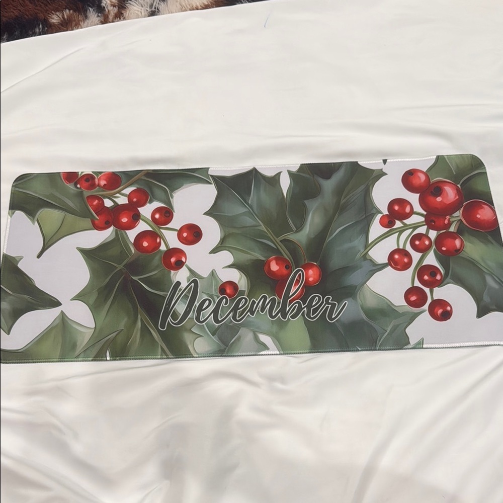 Festive December Holiday desk mouse pad